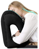 Travesseiro Inflável Ergonômico para Viagem – Suporte para Pescoço e Queixo com Conforto Absoluto