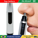 Removedor de Pelos Elétrico Portátil - Precisão e Segurança para Nariz, Orelhas e Sobrancelhas