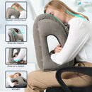 Travesseiro Inflável Ergonômico para Viagem – Suporte para Pescoço e Queixo com Conforto Absoluto