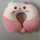 Animal dos desenhos animados em forma de u travesseiro de espuma de memória recuperação lenta pescoço apoio carro viagem nap travesseiro confortável tecido macio