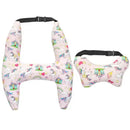 Pacote com 2 adoráveis almofadas de assento de carro ultramacio com cinto seguro – garantem cochilos refiados na marcha - Amagi de segurança aprimorada