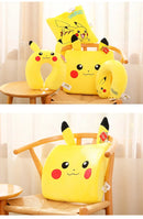 Travesseiro de pescoço em forma de u, brinquedo fofo de cochilo, anime pikachu, espuma de memória, travesseiro de viagem macio, travesseiro de dormir para almoço