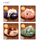 Travesseiro de pescoço de viagem dos desenhos animados almofada de pescoço de viagem indeformável em forma de u travesseiro de viagem portátil aviões travesseiro para crianças presente