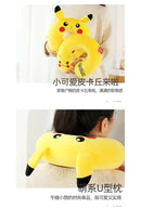 Travesseiro de pescoço em forma de u, brinquedo fofo de cochilo, anime pikachu, espuma de memória, travesseiro de viagem macio, travesseiro de dormir para almoço