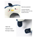Travesseiro portátil em forma de u para carro, travesseiro de proteção de pescoço de desenho animado para viagem ao ar livre, travesseiro de avião, acessórios para carro