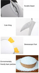 Almofadas de viagem deformáveis em forma de U Avião Pinguins Almofada Brinquedo de pelúcia Travesseiro de pescoço