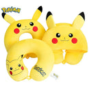 Travesseiro de pescoço em forma de u, brinquedo fofo de cochilo, anime pikachu, espuma de memória, travesseiro de viagem macio, travesseiro de dormir para almoço