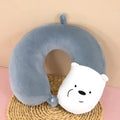 Animal dos desenhos animados em forma de u travesseiro de espuma de memória recuperação lenta pescoço apoio carro viagem nap travesseiro confortável tecido macio