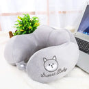 Travesseiro em forma de u dos desenhos animados travesseiro de pescoço protegendo travesseiro cervical travesseiro de pescoço em forma de u escritório bonito portátil avião vagão