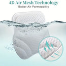 Travesseiro de banheira para casa, hotel, banho, 4d, cinza, branco, borboleta, banheira, ventosa, travesseiro de banheira